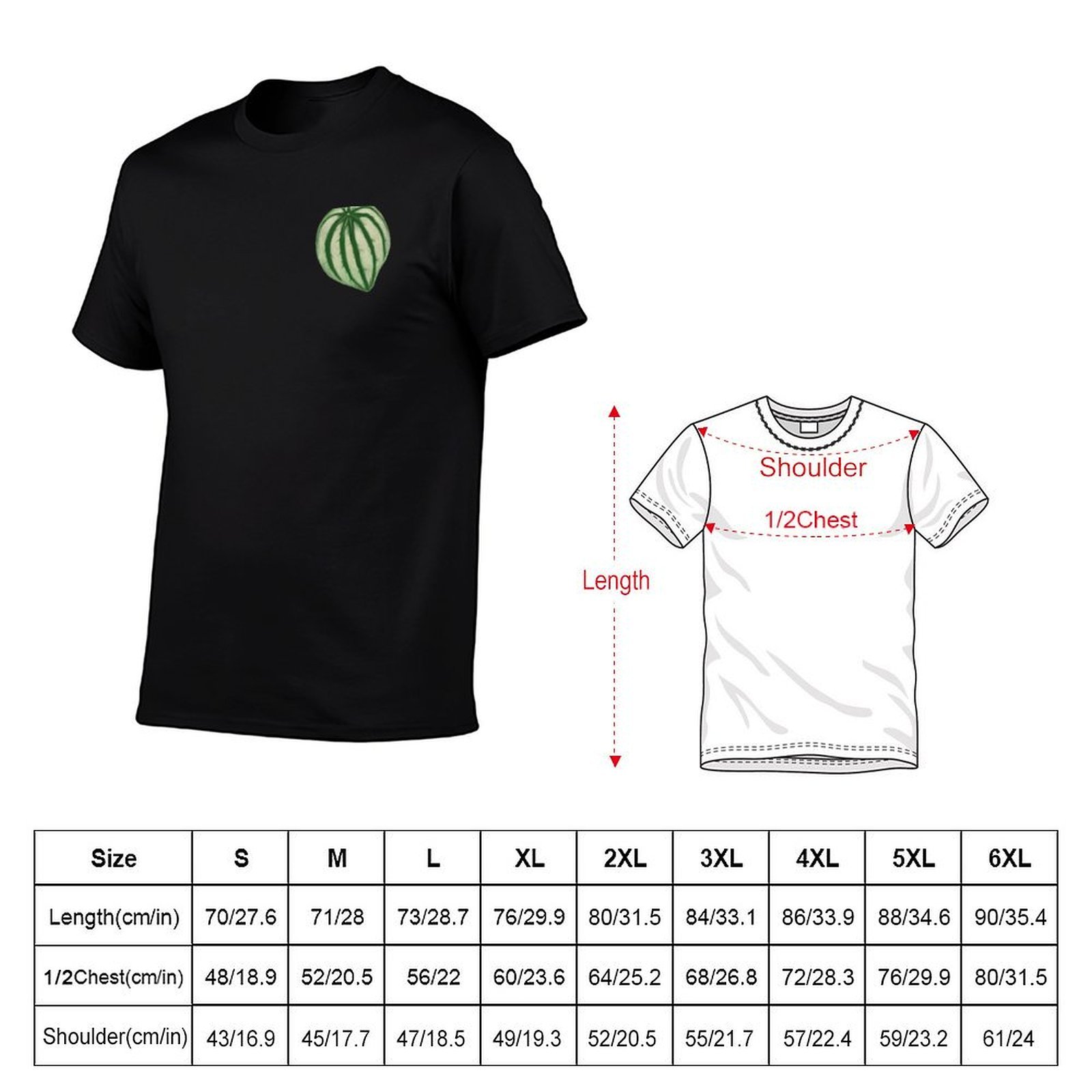 Watermelon Peperomia T-Shirt D - Peperomia Watermelon 评论和价格