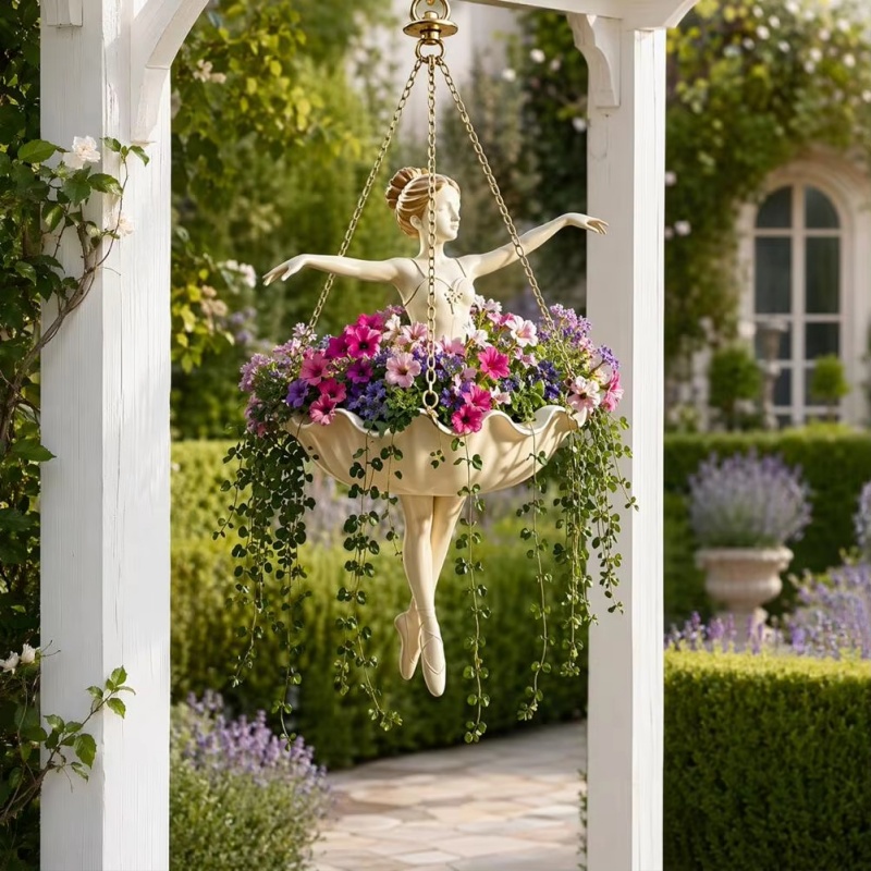 Resin Ballet Dancer Hanging Pl - Spider Plant Hanging 评论和价格