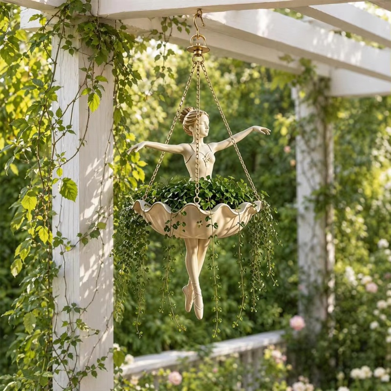 Resin Ballet Dancer Hanging Pl - Spider Plant Hanging 评论和价格